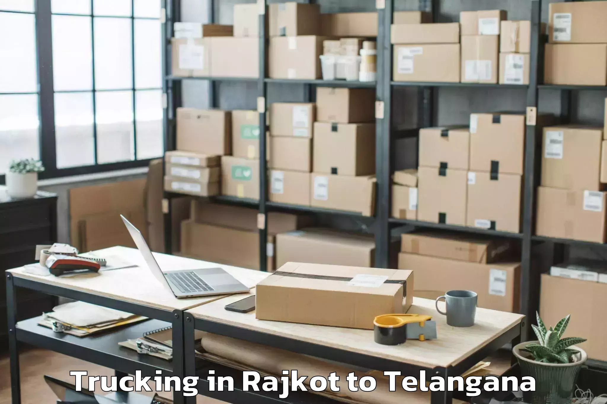 Book Rajkot to Metpally Trucking Online